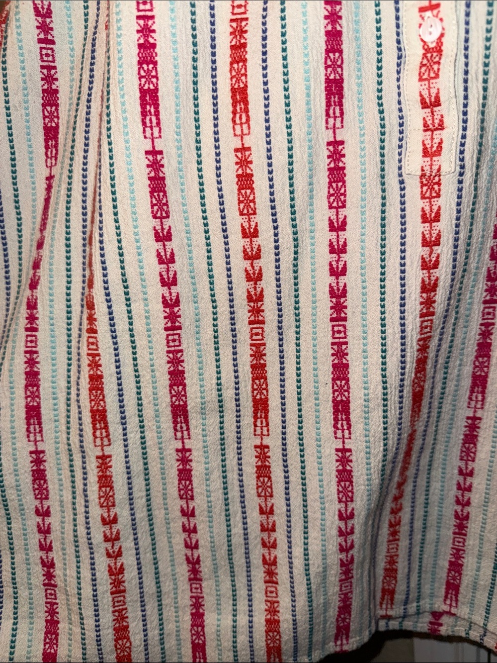Dylan Kenzie Blouse XL Striped Flutter Sleeve Boho Top - Picture 6 of 10